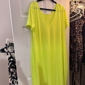 Lime Green Short Sleeve Dress